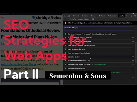 SEO Strategies For Web Apps - Part II