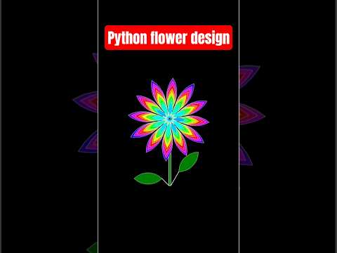 flower design using python turtle code #coding #flowerdesign #newsong #thalapathy #coding #sk