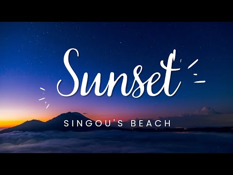 Walking and Staying at Singou Beach with Sunset landscape