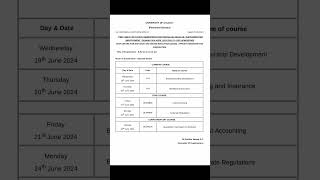 Bcom fourth semester revised timetable #calicutuniversity #degree #2024 #shortsviral