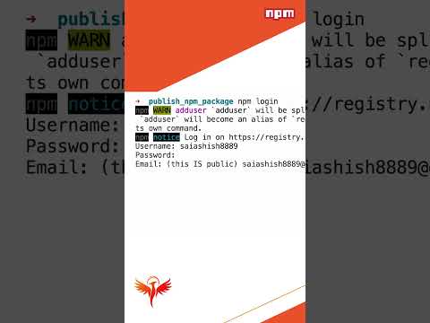Publishing a #npm package 🔥