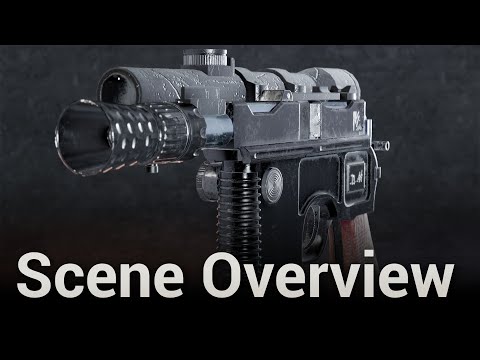 Blender Model Overview: DL-44 Blaster