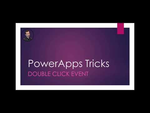DoubleClick Event in PowerApps