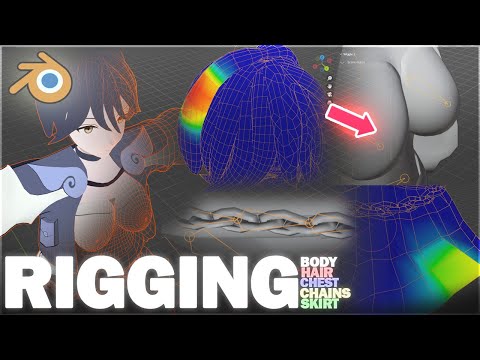 Blender: How to Rig EVERYTHING ( ͡° ͜ʖ ͡°) Anime Styled Character (Rig Hair, Chest, Clothes, etc.)
