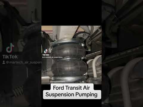 Ford transit air bag pumping with our air suspension kit 🔥🚙#campervan #airsuspension