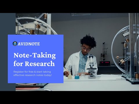Avidnote - Note-Taking App for Research (Overview)