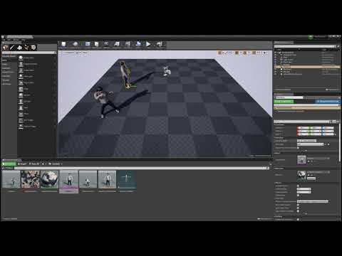 [Unreal Engine 4] Place Human Character Meshes and Apply Animations