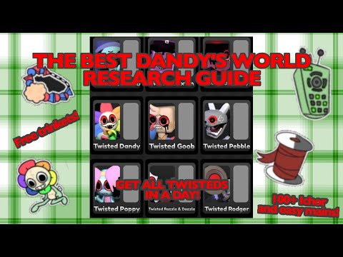 The BEST DANDY'S WORLD RESEARCH GUIDE!! (From a 100% completion player) - Roblox | Dandy's World