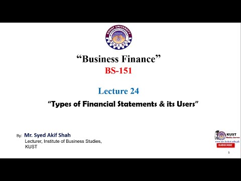 Types of Financial Statements & its Uses