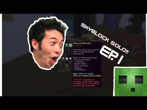 Unlocking the Bazaar for easy money! Hypixel Skyblock Solo Episode #1 | TheEpicSlimeMan