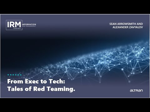From Exec to Tech: Tales of Red Teaming Webinar