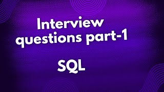 Interview Questions Part-1 | SQL Tutorial | Learn dotnet