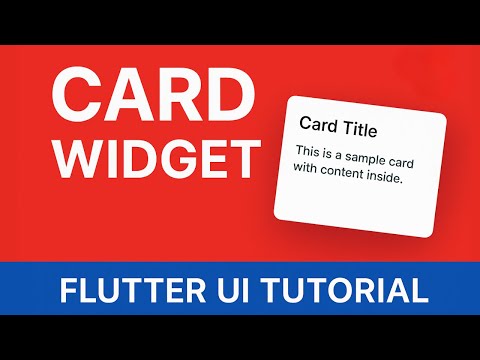 Master CARD Widget in Flutter with These SIMPLE Tricks