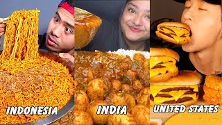 Indonesia India  &  United States food 🤤 Asmr Mukbang Eating Compilation