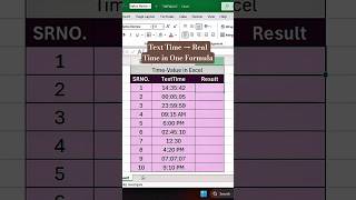 Excel will tell you the actual time value! 😱 TIMEVALUE Function Trick #tipsandtricks