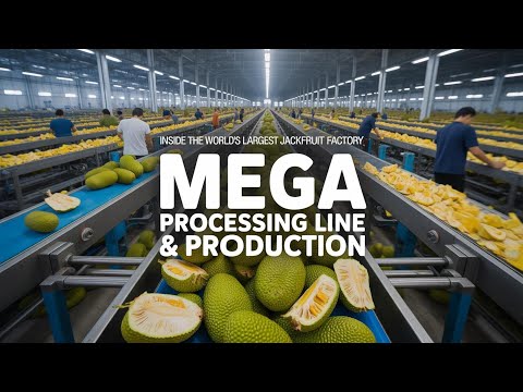 Inside the World's Largest Jackfruit Factory: Mega Processing Line & Production