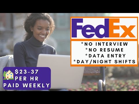 Fedex is Hiring Remote! $37/hr | No Interview No Resume No Phone Work From Home Jobs 2024