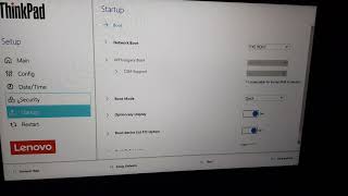 Lenovo ThinkPad T15 - UEFI only as other options greyed out