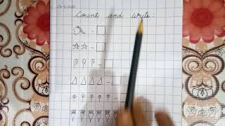 KGI C ; SUBJECT-MATHS; COUNT AND WRITE;  BY- MISS SANGITA DUBEY
