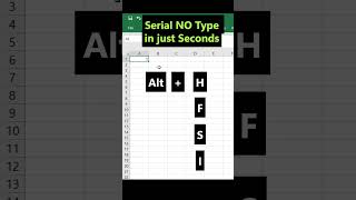 how to type serial number in excel in sequence | excel tips