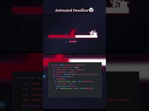 Animated Deadline👻 #coding #computerprogramming #programming #shorts #frontend #creativecoding #web3