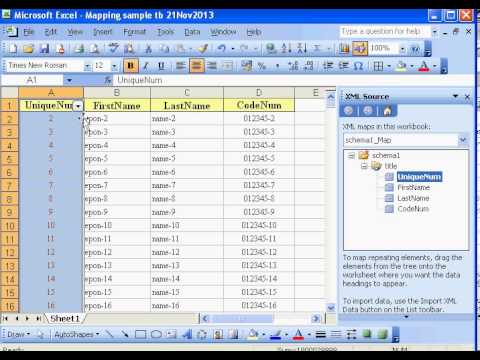 Mapping xml files