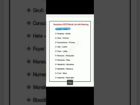 9 band vocabulary IELTS