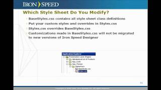 CSS Style Sheet Customization - Iron Speed Designer V6.2