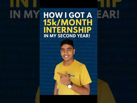 How I Got a ₹15K/Month Internship in My 2nd Year of College | College Internship Guide  #shortvideo