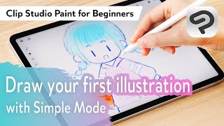 Drawing a character illustration in Simple Mode | Clip Studio Paint for Beginners