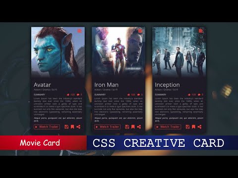 Learn How To Make CSS Creative Card | Movie Card | HTML & CSS