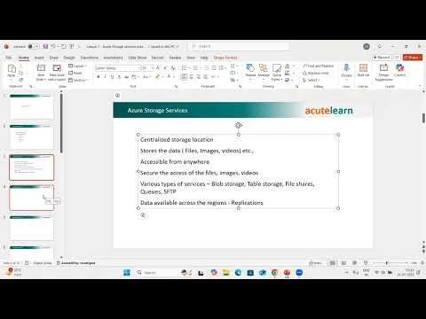 Module 4 - Lesson 1 - Azure Storage Services overview