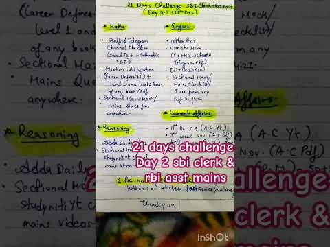 21 days challenge- Day 2 SBI clerk & RBI asst. mains#sbiclerk#rbiassistant#banking#sbipo#viral#reels