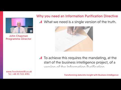 Why you need an Information Purification Directive for your BI Project