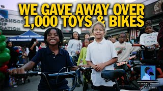 Neighborhood Nip Foundations Gives Away 1,000 Toys & Bikes on Crenshaw & Slauson