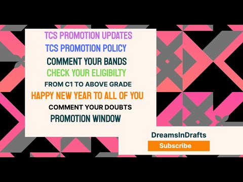 TCS Promotion CheckPoints|Policy & Process|Check Eligibility|Subscribe & Comment|Promotion Window