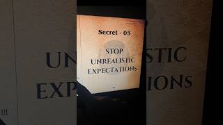 Stop Unrealistic Expectations || 5th Secret || #power #shorts #millionaire #motivation #shortsindia