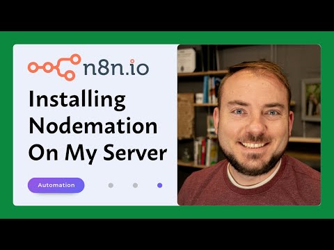 Installing N8N (nodemation) on my server.