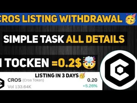 Cros 23 October Listing😱 | Cros Not Open | Cros Airdrop Bangla | Cros Bitget Connect | Cros Telegram