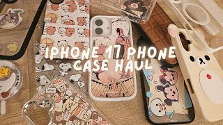 iphone 17 phone case haul 🧸 rhinoshield, skinnydip, casebang, redbubble + more