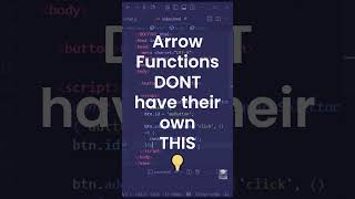 JS Interview Q93: Classic Arrow Function This Trap 🏹 (Fix Included) #dommanipulation #devshorts