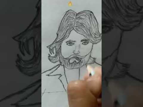 🔥KGF 2 Yash Drawing|ROCKY BHAI 😎|#shorts#ytshorts#kgf2