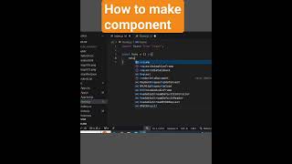 How To Make React Component #react #reactjs #reactjscourse #shorts #components #viral #2024