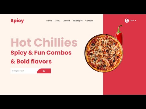How to Make a Food Website Using HTML and CSS | Beginner Web Design Project