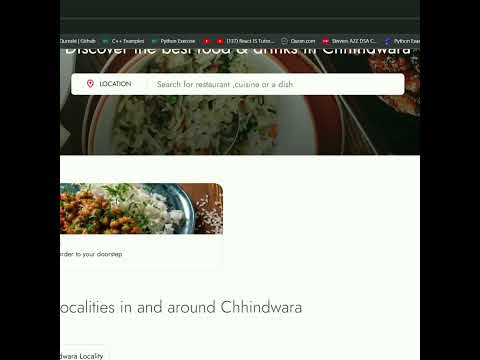 Zomato Web Clone Made with Pure HTML and CSS || #shorts