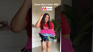 Myntra denim skirts 💖 #shortsfeed #fashion #womensfashion #myntra #shortsvideo #short