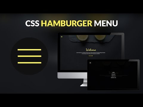 Pure CSS Hamburger Menu With Cool Overlay Animation Using HTML & CSS