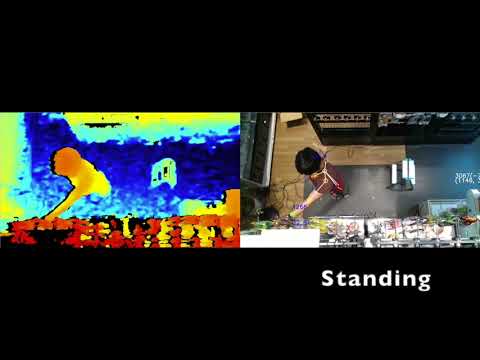 Top view human pose detection using the cubemos skeleton tracking SDK with Intel RealSense D435i