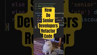 How do Senior Developers quickly refactor code? #coding #programming #shorts
