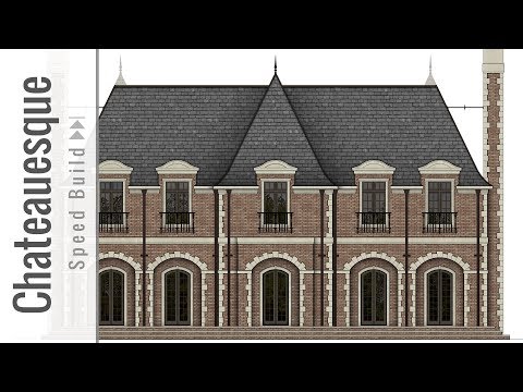Chateauesque Photoshop Drawing - Speed Build (60 sec. video)
